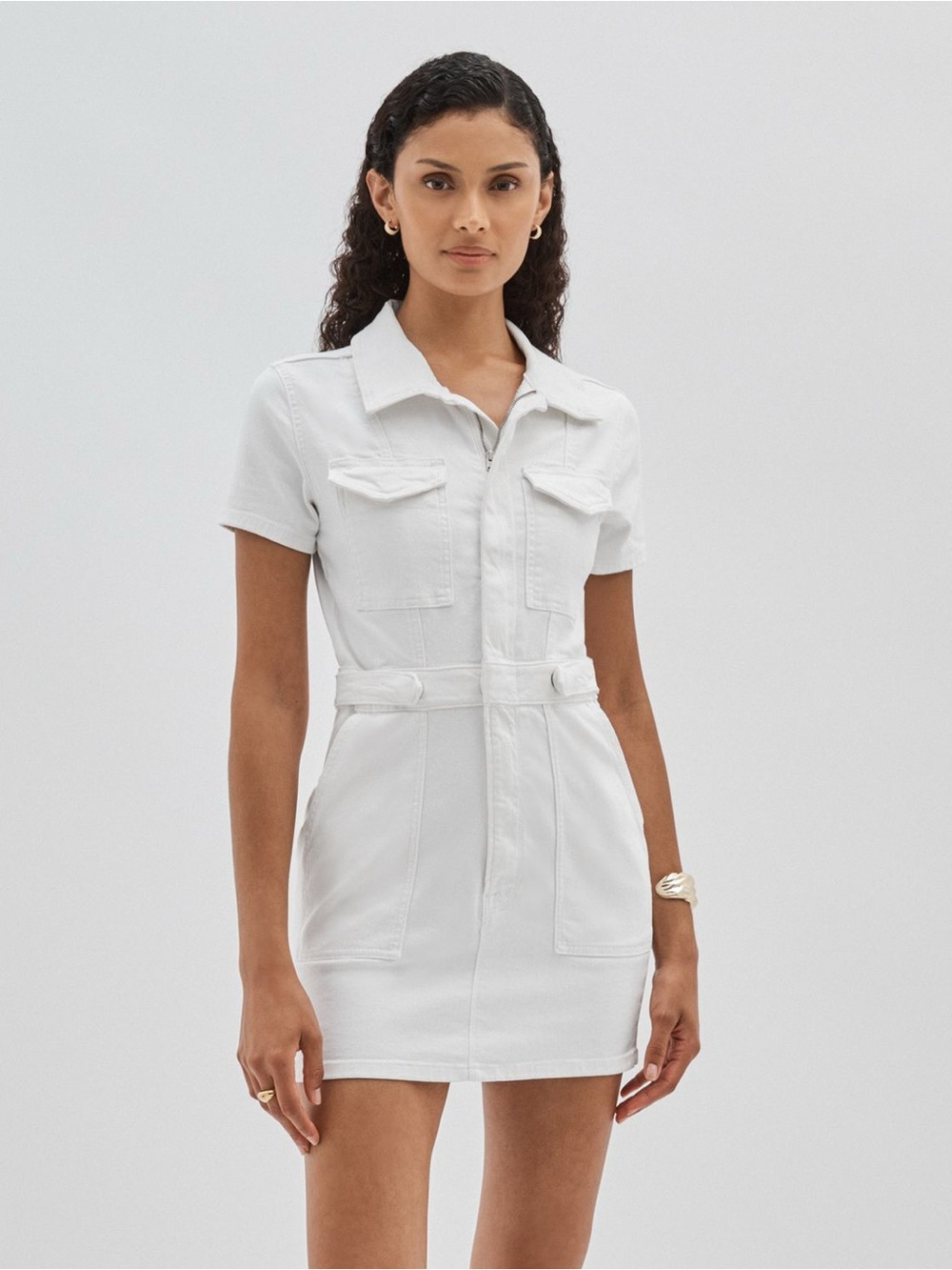 Good American Denim Dress White